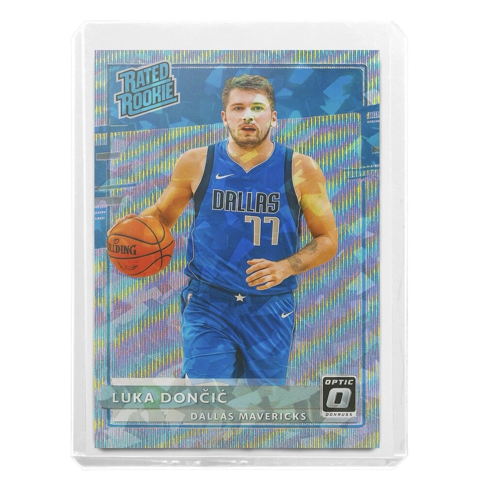 Luka Doncic SP RC Optic Cracked Ice Holographic Rated Rookie 918 Customs Card